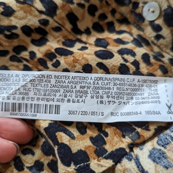 Zara leopard print button down shirt small - Picture 10 of 15
